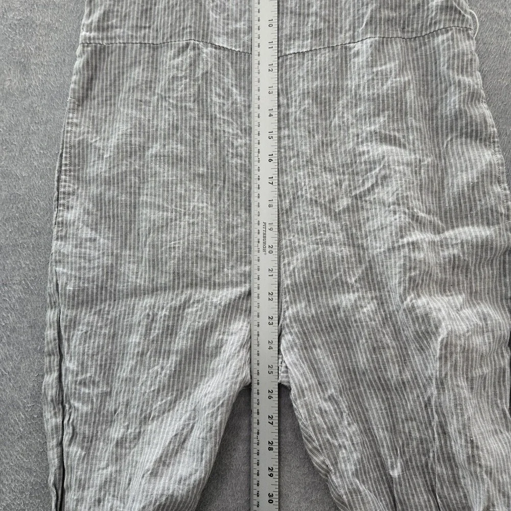 Everlane‎ Women Overall 6 Gray Linen Striped Jumpsuit Coastal Beach 24